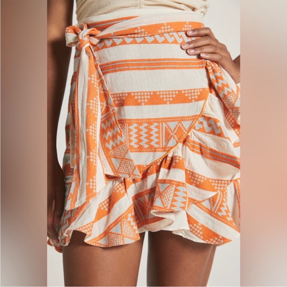 Devotion Twins Ruffle Wrap Mini Skirt